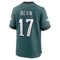 Punc P.Eagles #17 Nakobe Dean Midnight Green Team Game Jersey