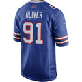 Punc B.Bills #91 Ed Oliver Royal Game Player Jersey