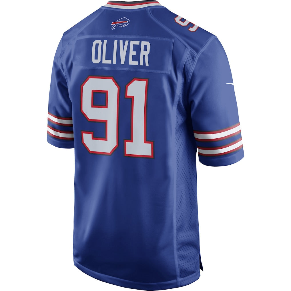 Punc B.Bills #91 Ed Oliver Royal Game Player Jersey