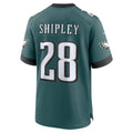 Punc P.Eagles #28 Will Shipley Midnight Green Team Game Jersey