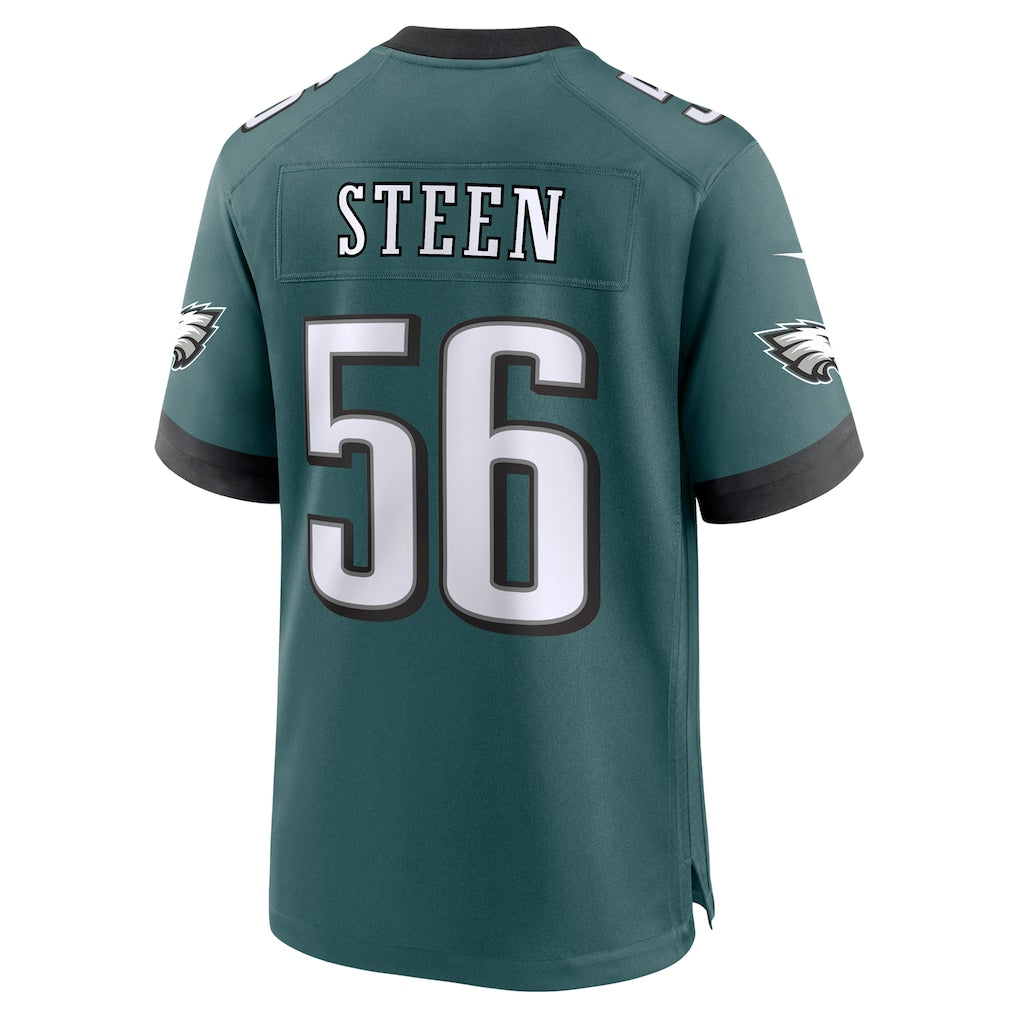 Punc P.Eagles #56 Tyler Steen Midnight Green Team Game Jersey