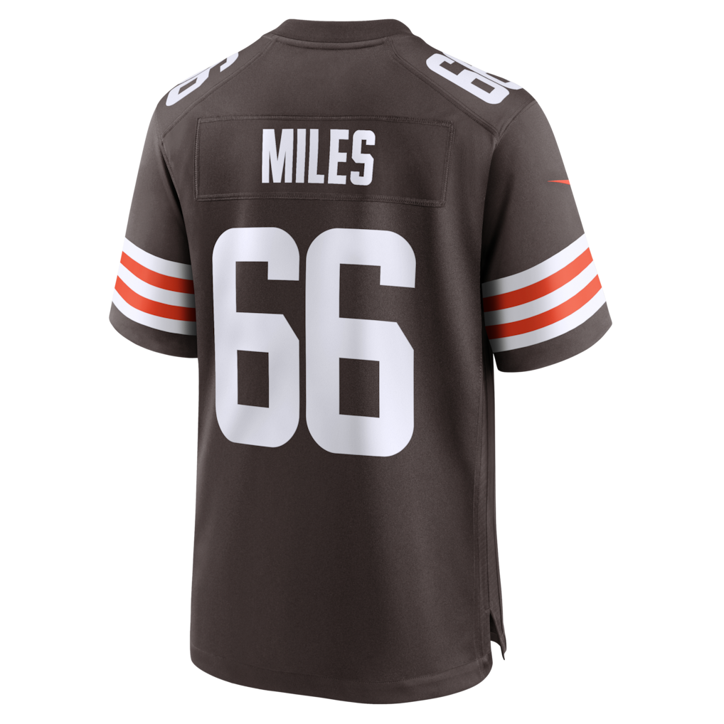 Punc C.Browns #66 Joshua Miles Brown Team Game Jersey