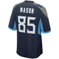 Punc T.Titans #85 Derrick Mason Navy Game Retired Player Jersey
