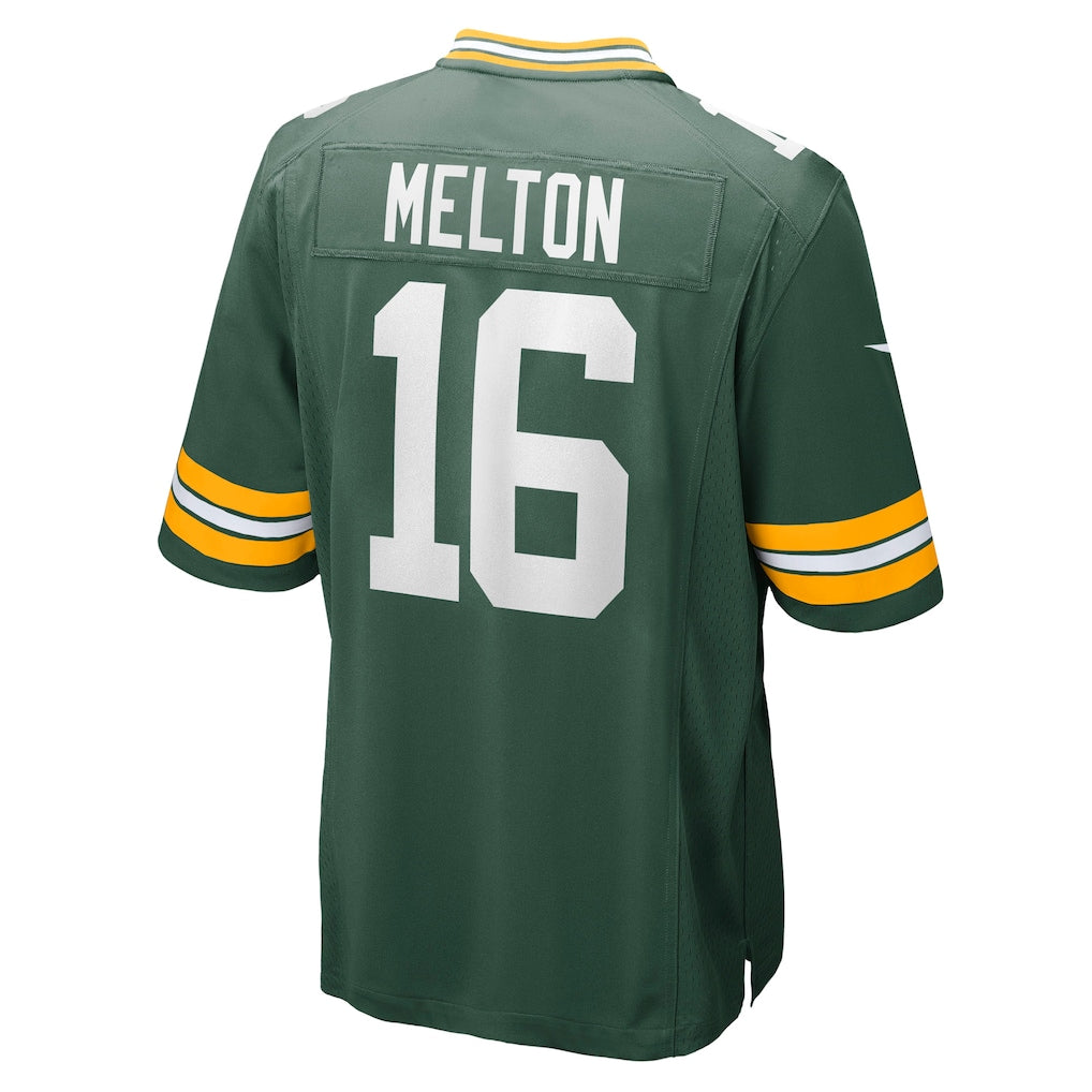 Punc GB.Packers #16 Bo Melton Green Team Game Jersey