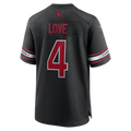 Punc A.Cardinals #4 Jeremiyah Love Black Game Player Stitched Jerseys