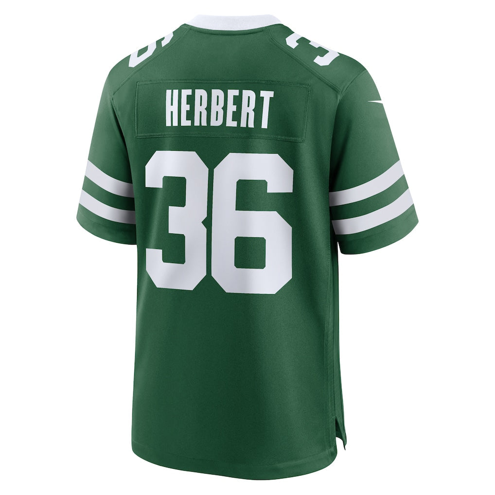 Punc NY.Jets #36 Khalil Herbert Legacy Green Team Game Jersey