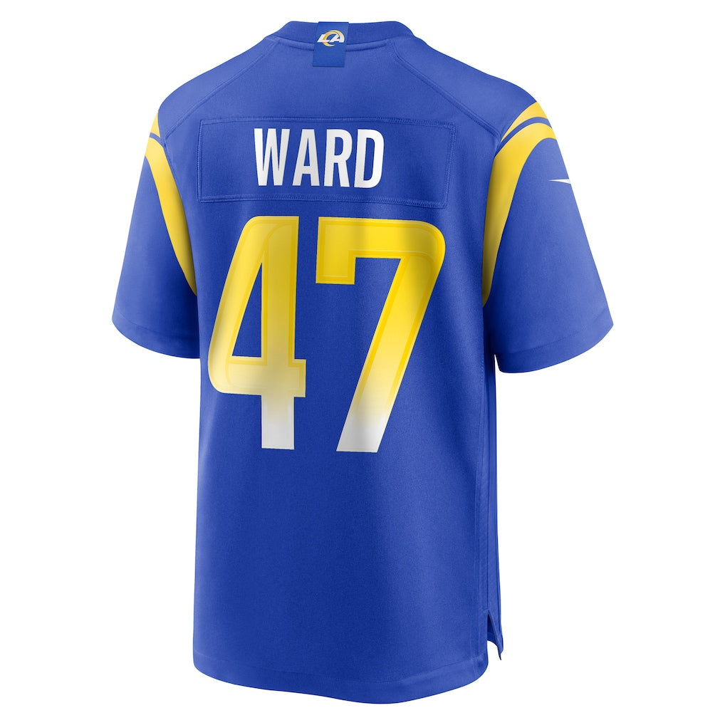 Punc LA.Rams #47 Alex Ward Royal Home Game Jersey