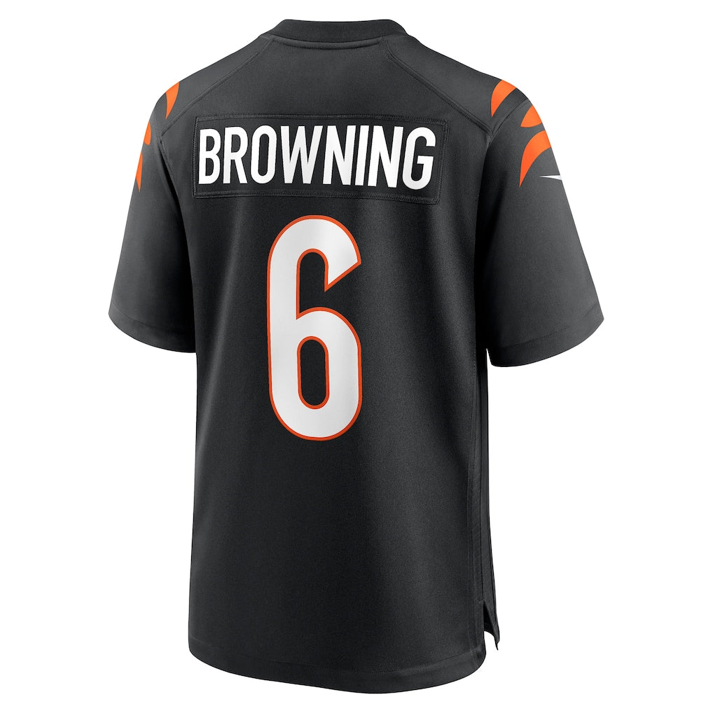 Punc C.Bengals #6 Jake Browning Black Retired Player Jersey