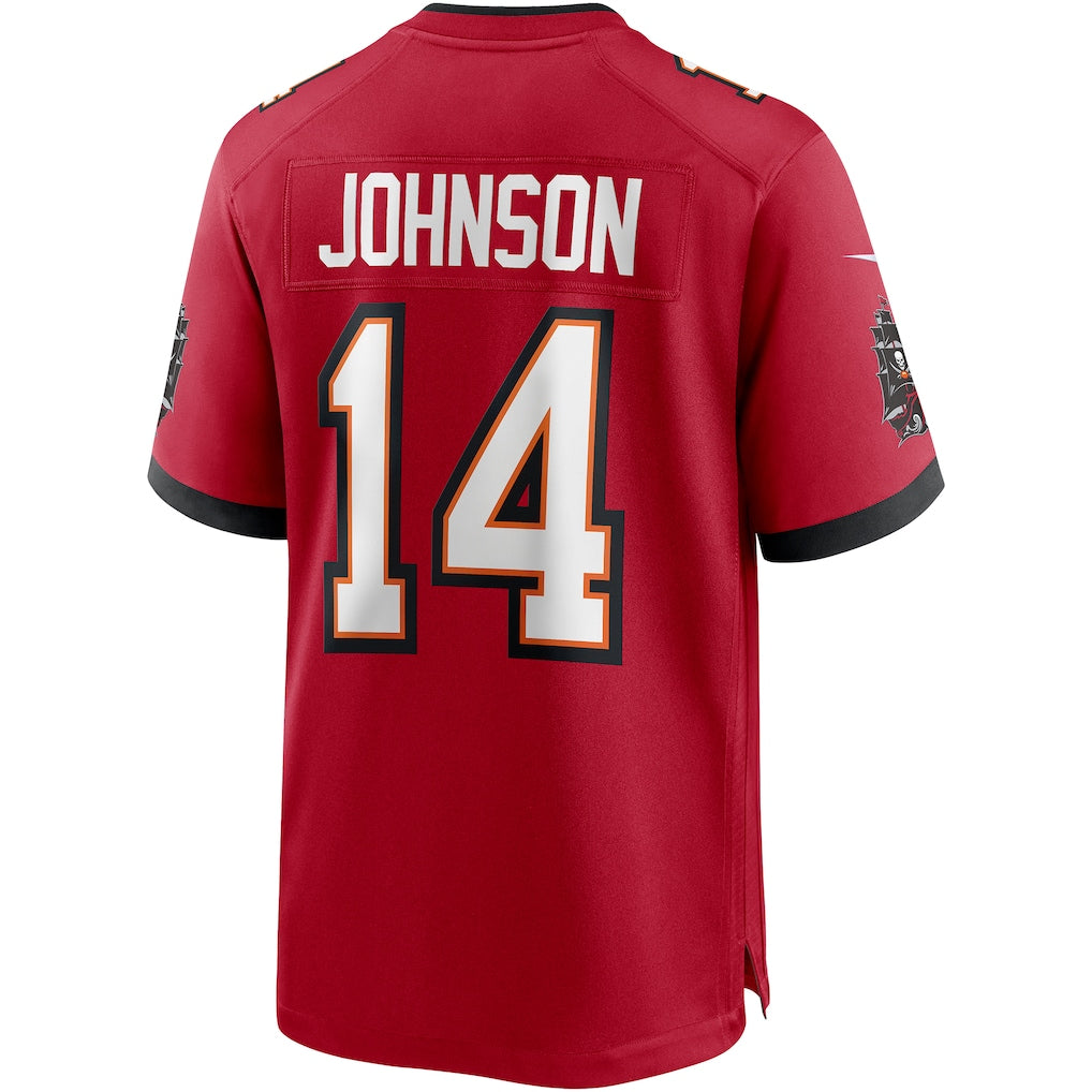 Punc TB.Buccaneers #14 Brad Johnson Red Game Retired Player Jersey