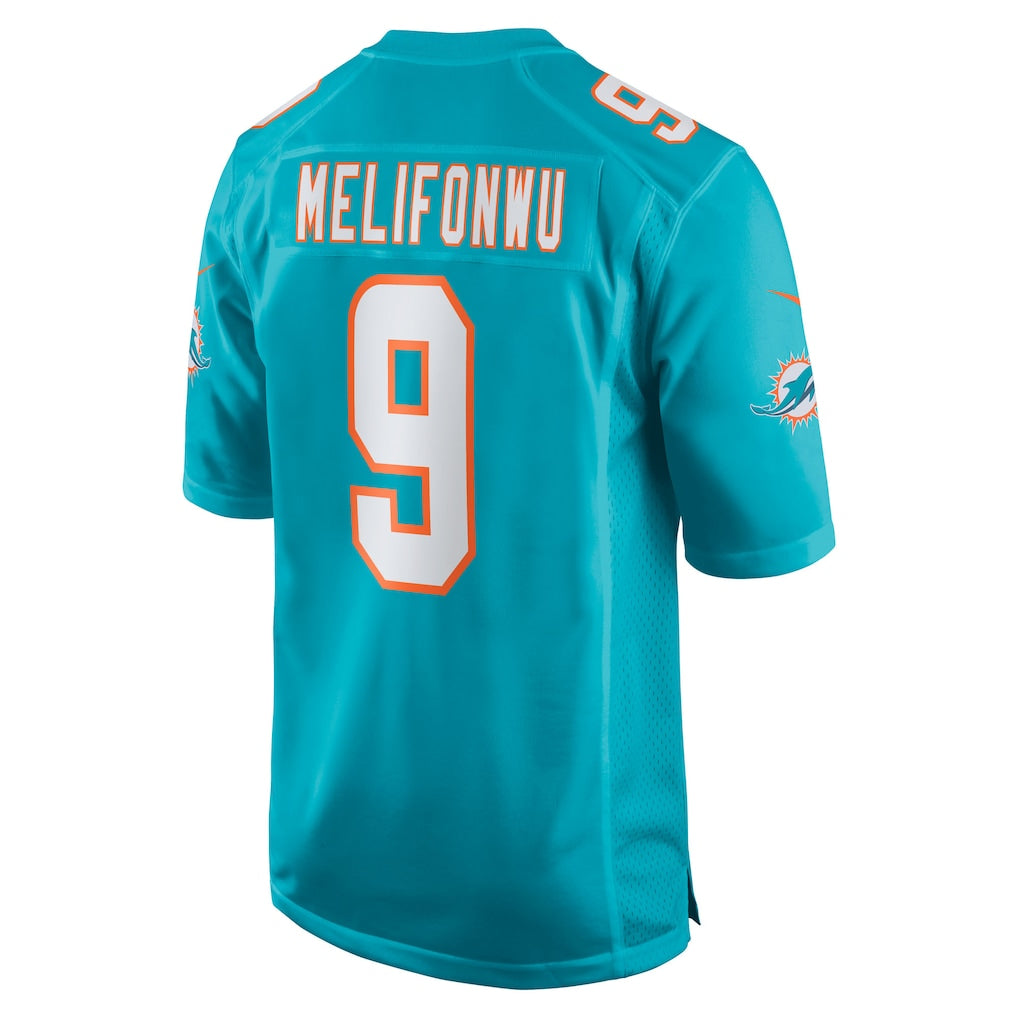 Punc M.Dolphins #9 Ifeatu Melifonwu Aqua Team Game Jersey