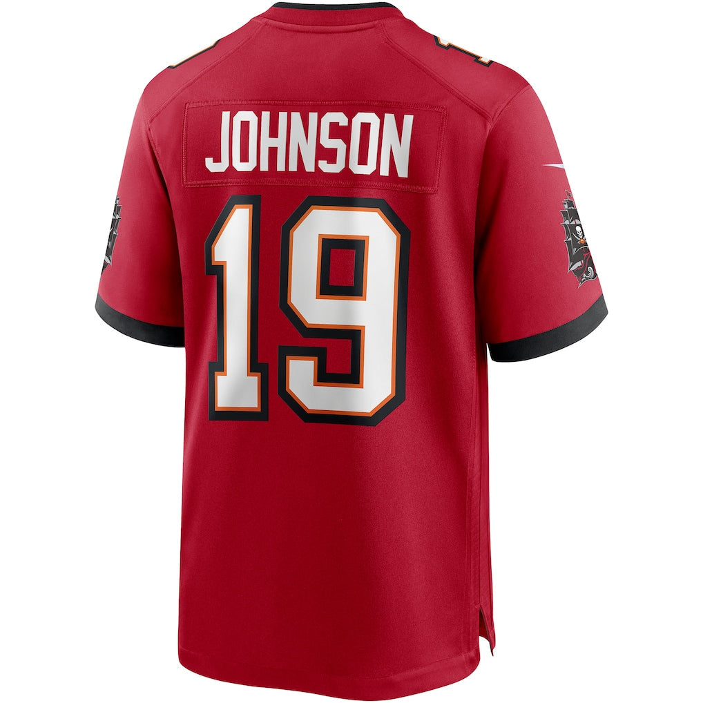 Punc TB.Buccaneers #19 Keyshawn Johnson Red Game Retired Player Jersey