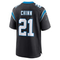 Punc C.Panthers #21 Jeremy Chinn Black Player Game Jersey