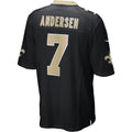Punc NO.Saints #7 Morten Andersen Black Game Retired Player Jersey