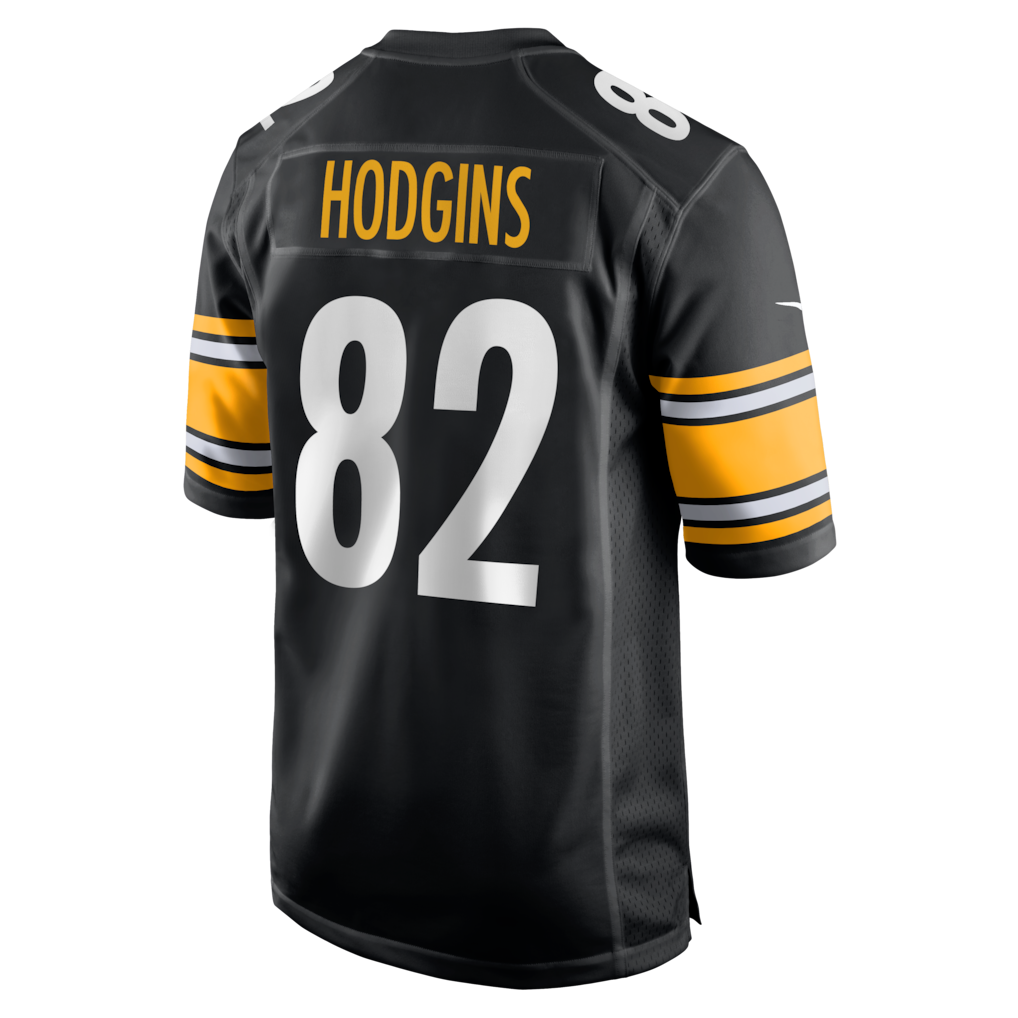 Punc P.Steelers #82 Isaiah Hodgins Black Team Game Jersey