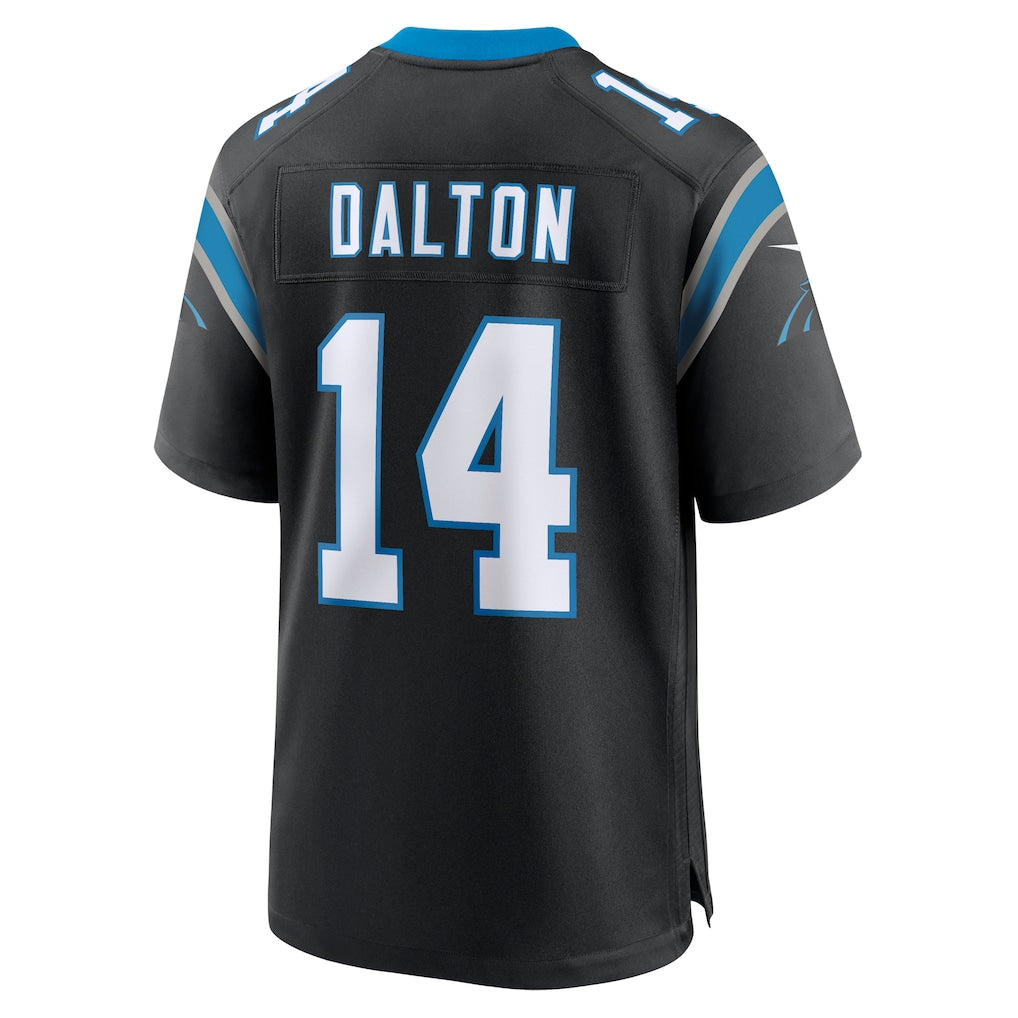 Punc C.Panthers #14 Andy Dalton Black Team Game Jersey