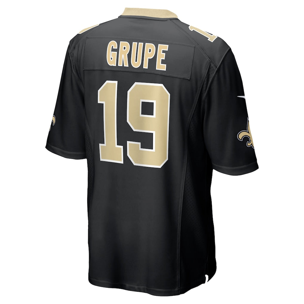 Punc NO.Saints #19 Blake Grupe Black Team Game Jersey