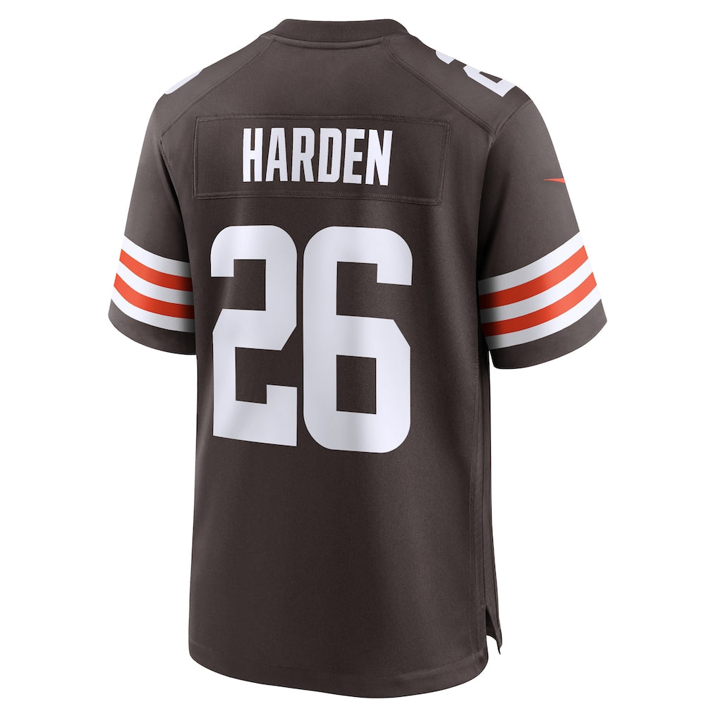 Punc C.Browns #26 Myles Harden Brown Team Game Jersey
