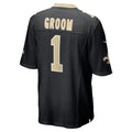 Punc NO.Saints #1 Groom Black Game Jersey