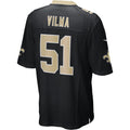 Punc NO.Saints #51 Jonathan Vilma Black Game Retired Player Jersey