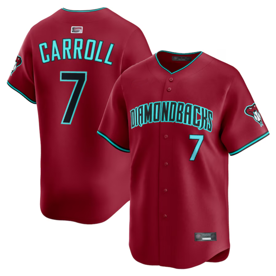 Punc A.Diamondbacks #7 Corbin Carroll Player Red Alternate Limited Personalized Stitched Jerseys