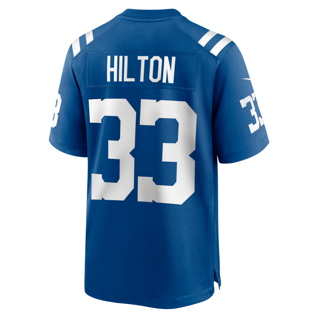 Punc IN.Colts #33 Mike Hilton Royal Team Game Jersey
