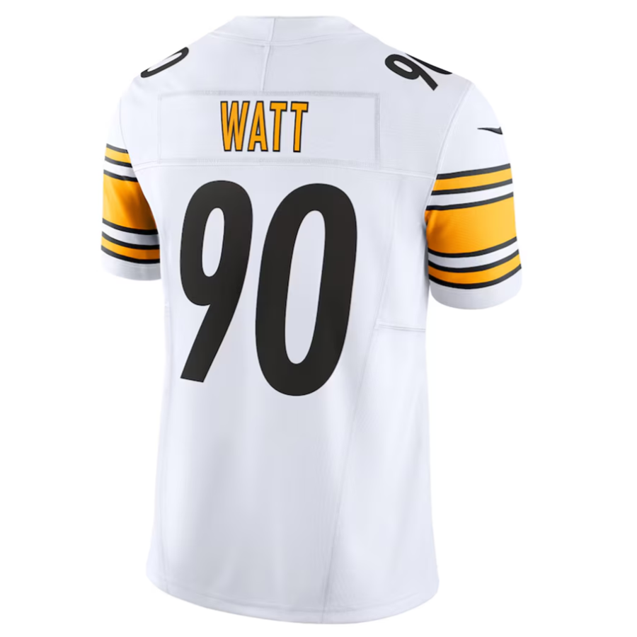 Punc #90 T.J. Watt Player P.Steelers White Vapor F.U.S.E. Limited Stitched Jersey