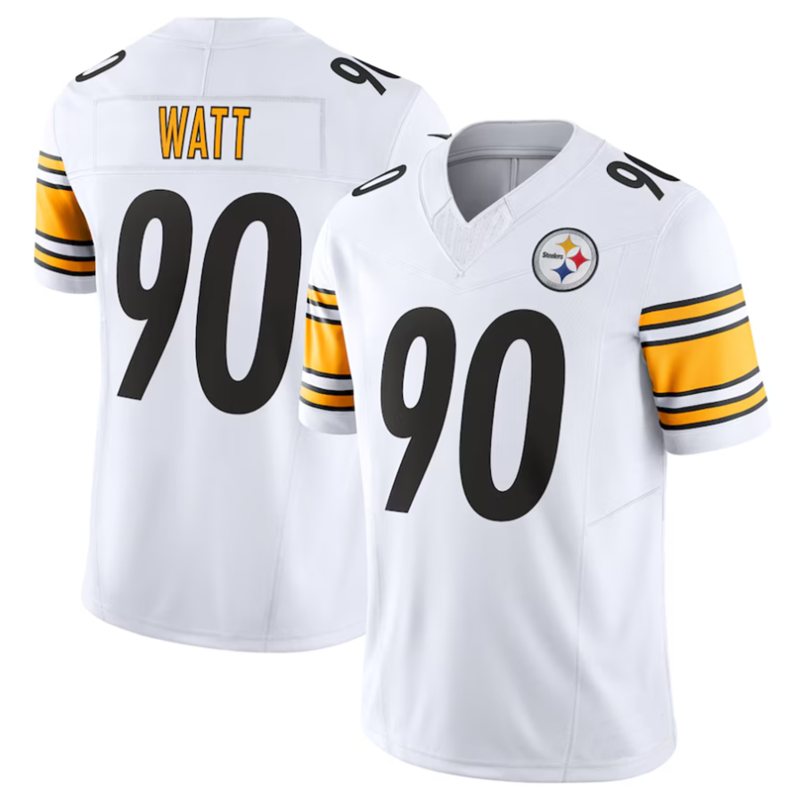 Punc #90 T.J. Watt Player P.Steelers White Vapor F.U.S.E. Limited Stitched Jerseys