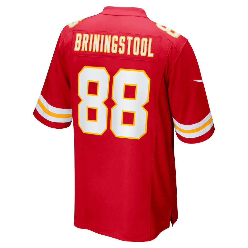 Punc KC.Chiefs #88 Jake Briningstool Red Team Game Jersey