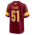 Punc W.Commanders #51 Ale Kaho Burgundy Team Game Jersey