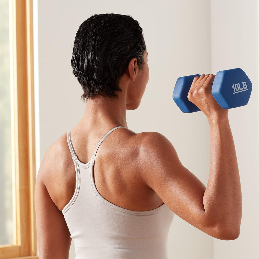 Amazon Basics Neoprene Dumbbell Hand Weights for Exercise and Muscle Toning