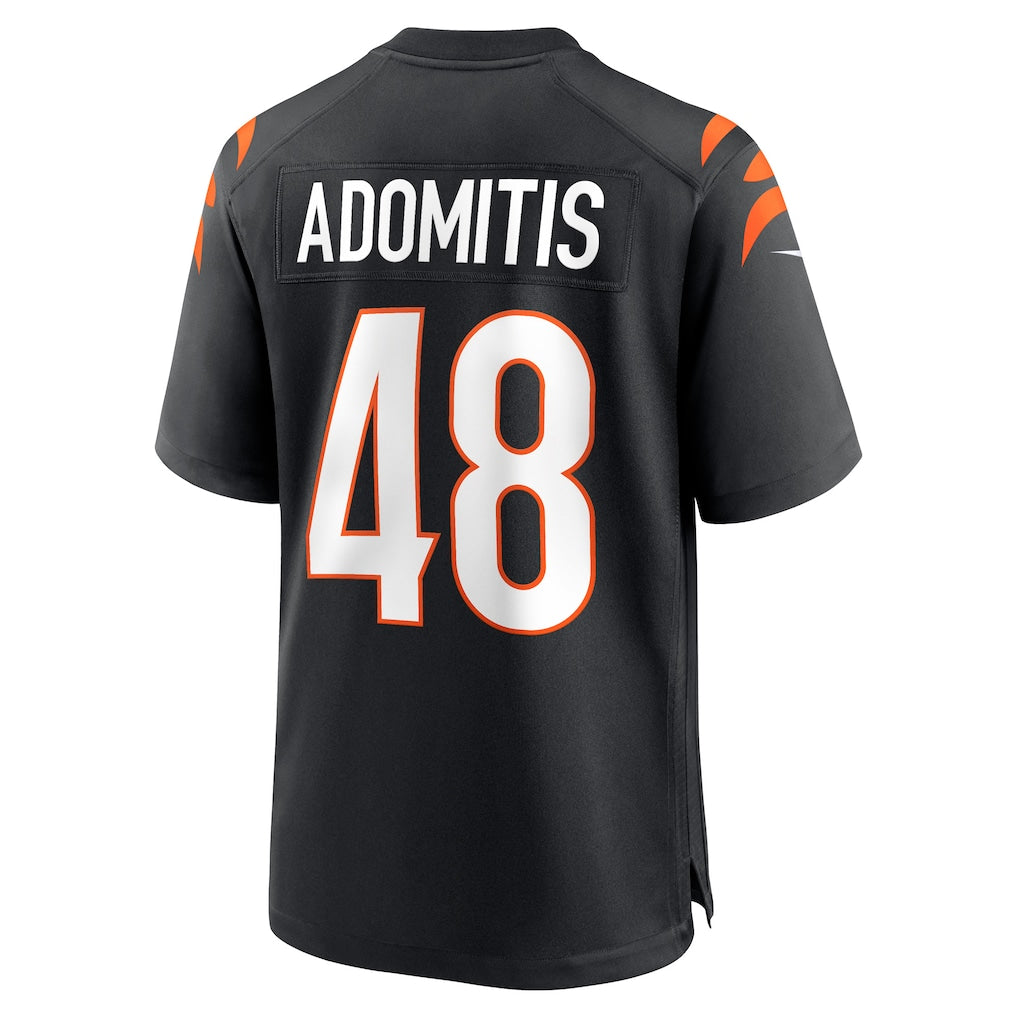 Punc C.Bengals #48 Cal Adomitis Black Player Game Jersey