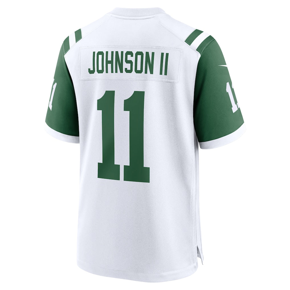 Punc NY.Jets #11 Jermaine Johnson II White Classic Alternate Game Jersey