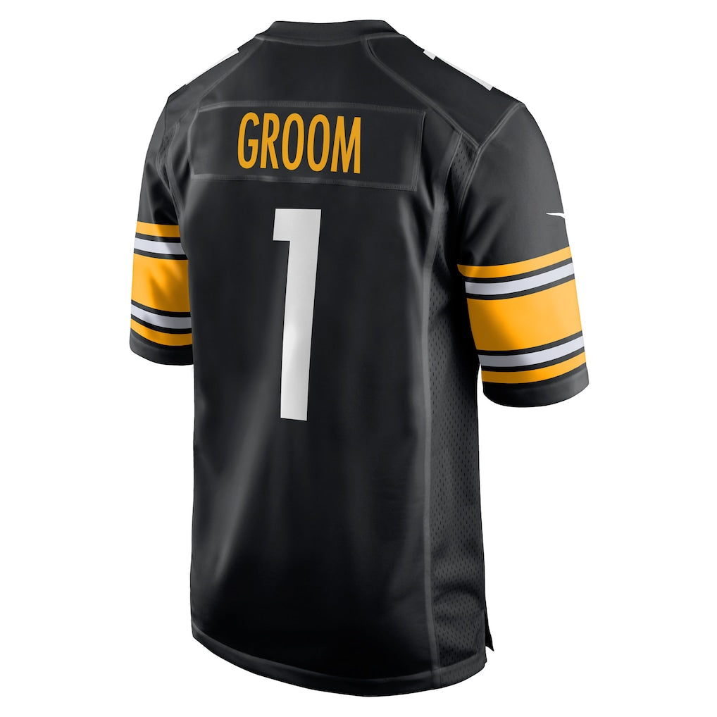 Punc P.Steelers #1 Groom Black Game Jersey