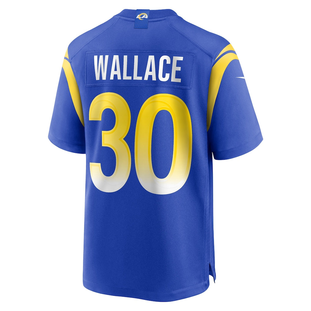 Punc LA.Rams #30 Josh Wallace Royal Game Jersey