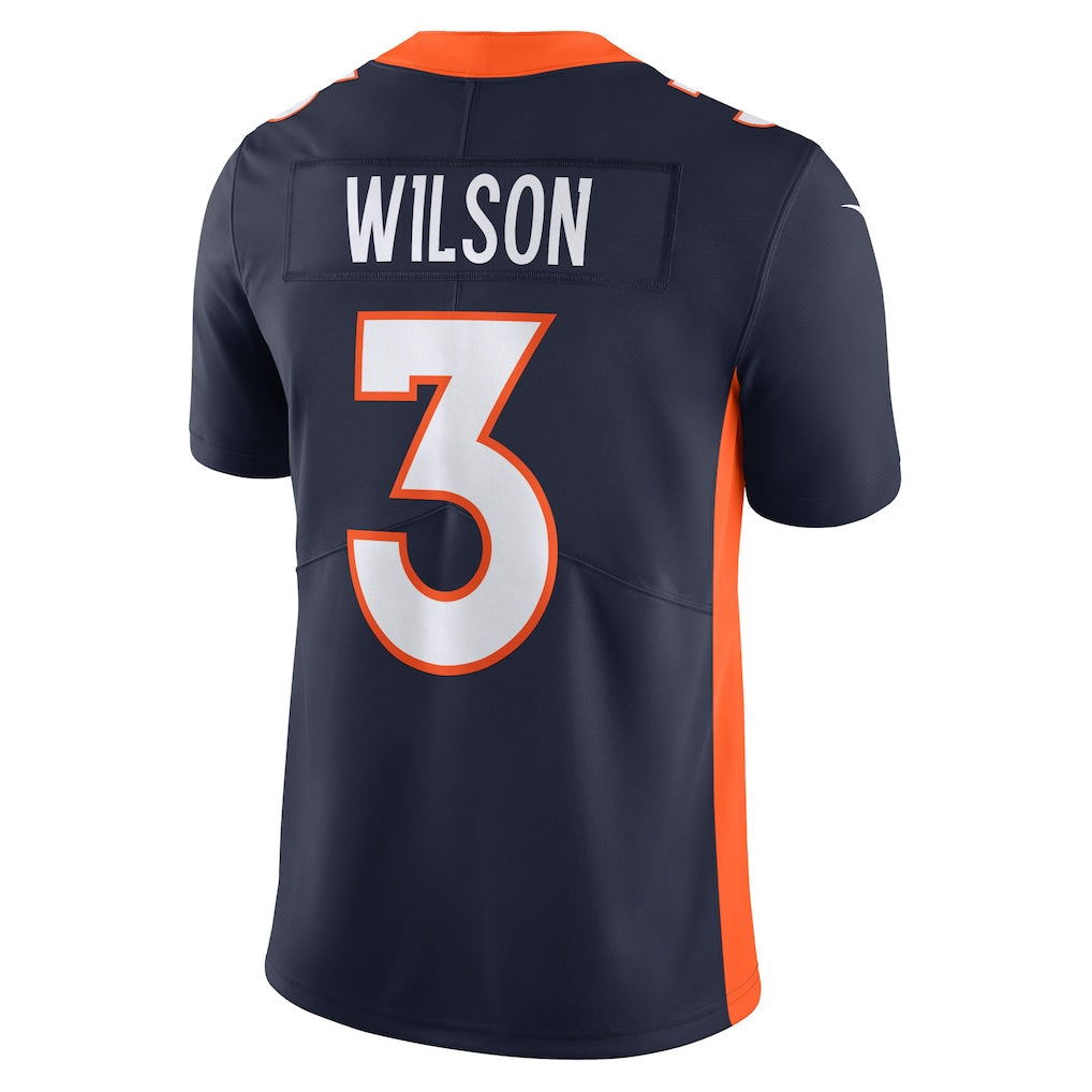 Punc D.Broncos #3 Russell Wilson Navy Vapor Untouchable Limited Jersey