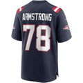 Punc NE.Patriots #78 Bruce Armstrong Navy Game Retired Player Jersey