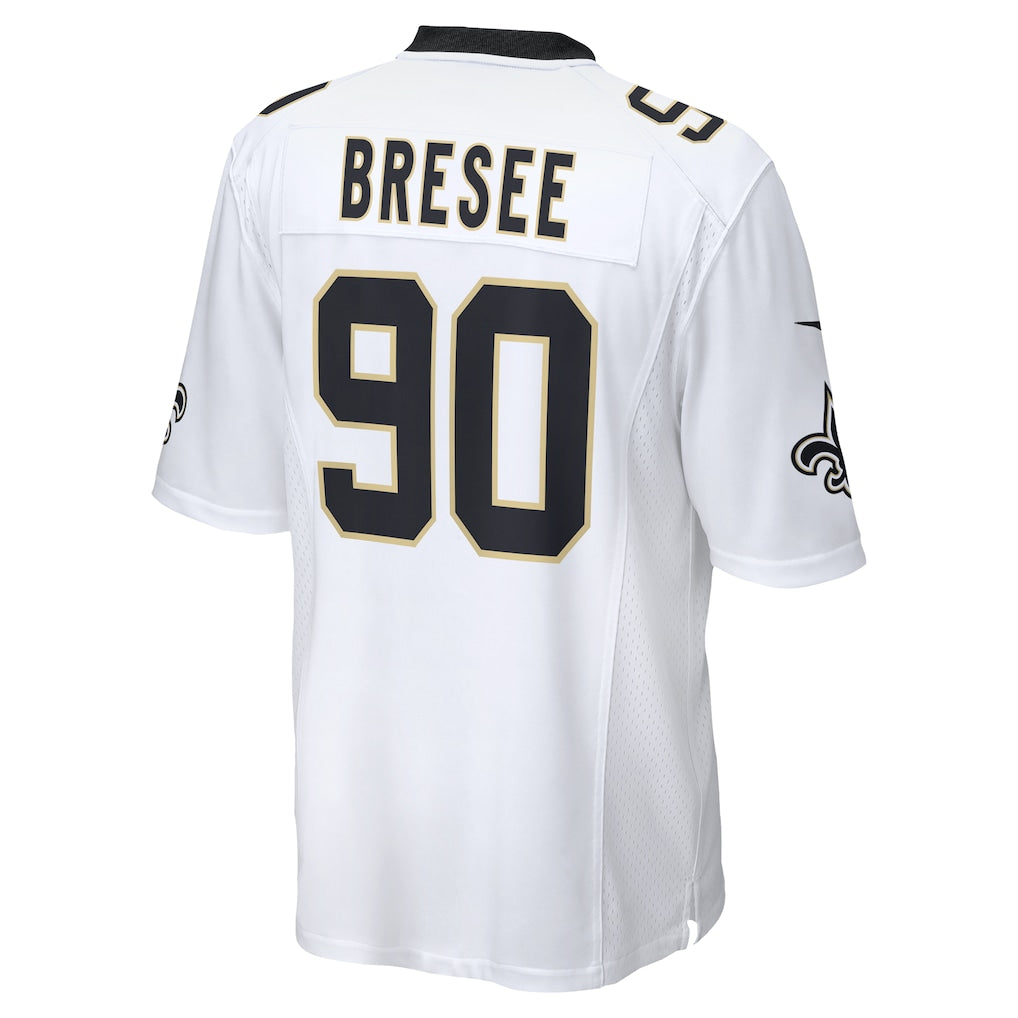 Punc NO.Saints #90 Bryan Bresee White Game Jersey