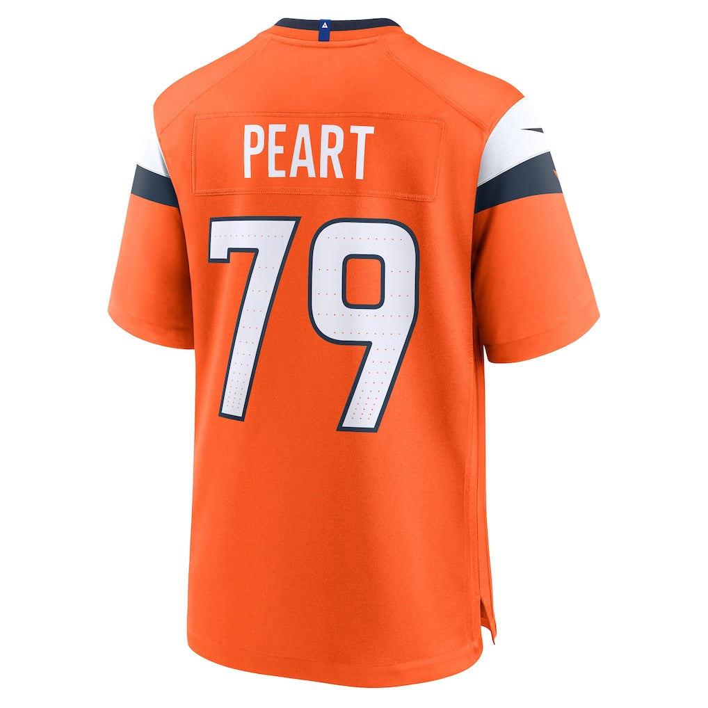 Punc D.Broncos #79 Matt Peart Orange Team Game Jersey