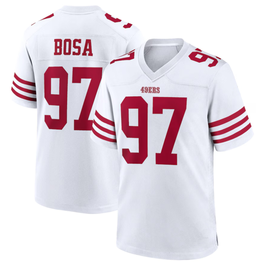 Punc SF.49ers #97 Nick Bosa Player White Game Stitched Jerseys