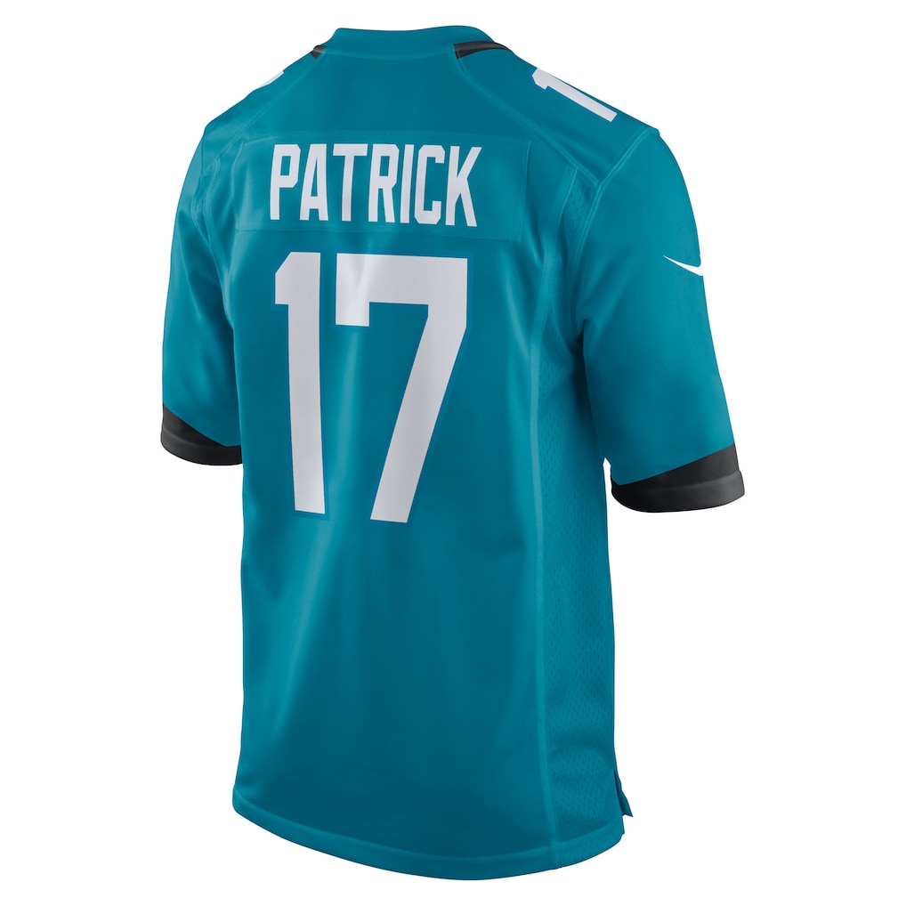 Punc J.Jaguars #17 Tim Patrick Teal Team Game Jersey