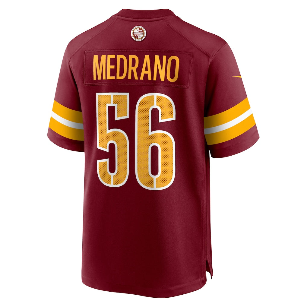 Punc W.Commanders #56 Kain Medrano Burgundy Team Game Jersey