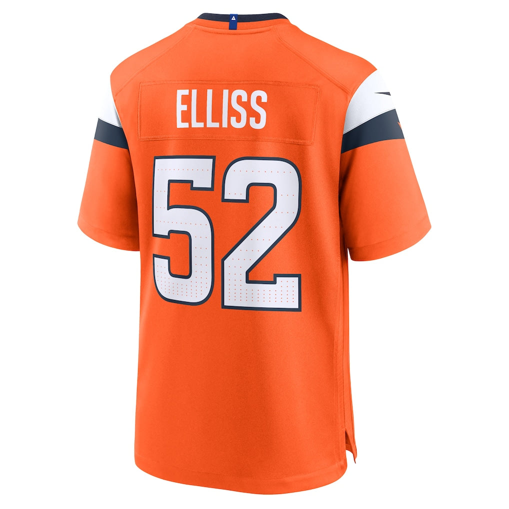 Punc D.Broncos #52 Jonah Elliss Orange Team Game Jersey