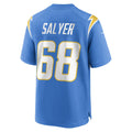 Punc LA.Chargers #68 Jamaree Salyer Powder Blue Player Game Jersey