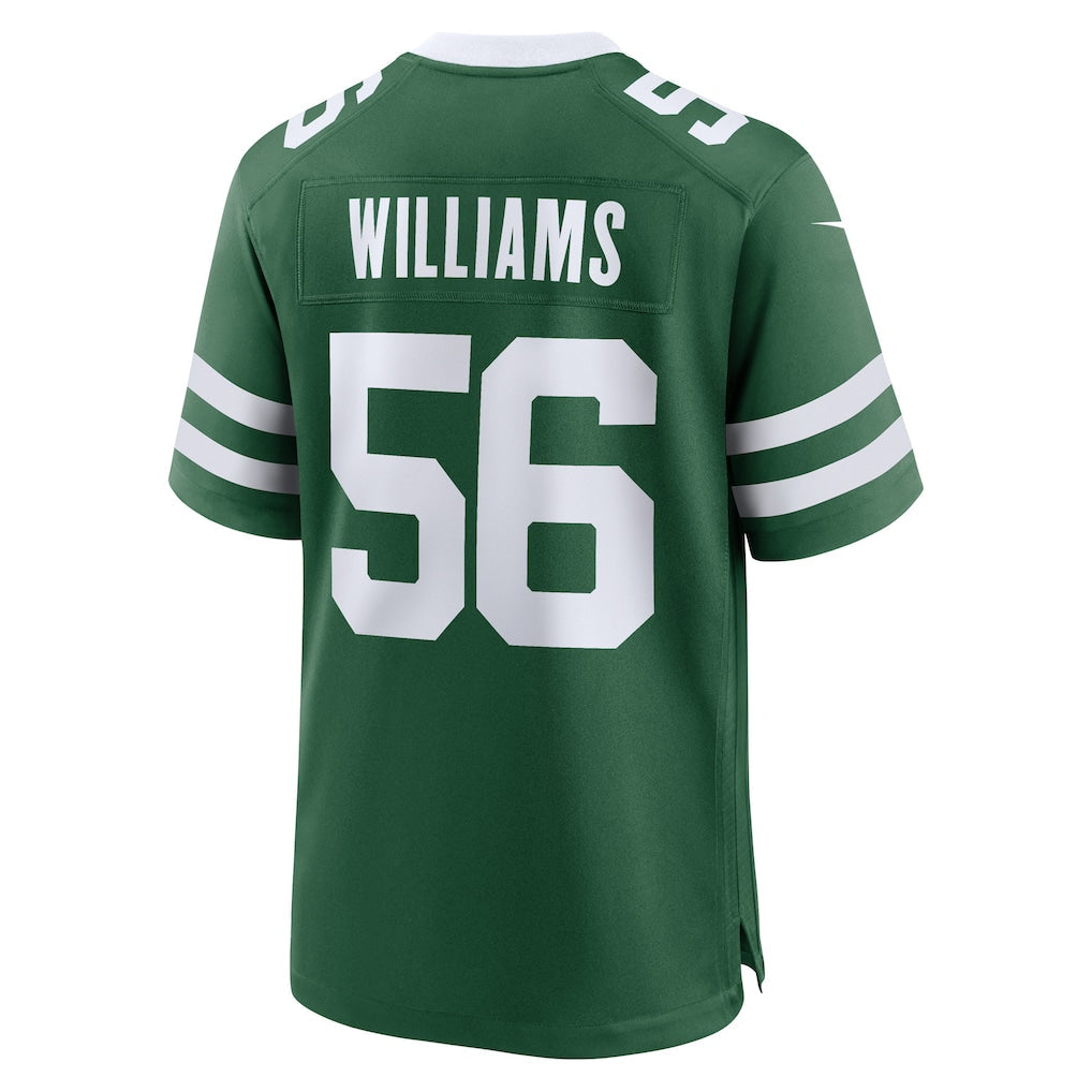 Punc NY.Jets #56 Quincy Williams Legacy Green Game Player Jersey