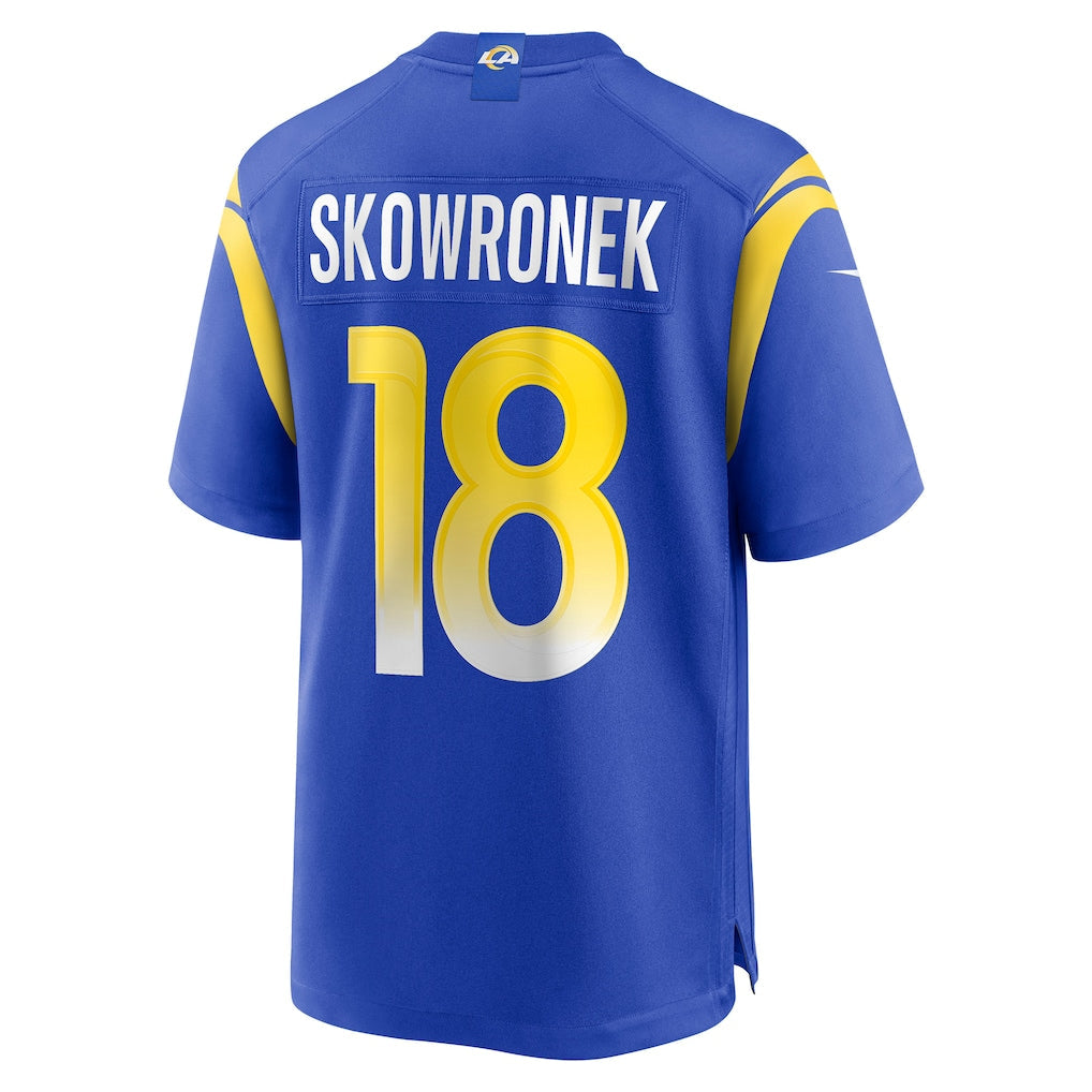 Punc LA.Rams #18 Ben Skowronek Royal Game Jersey