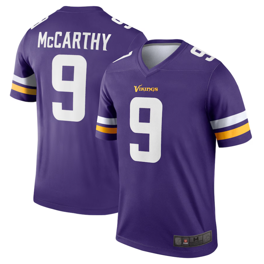 Punc #9 J.J. McCarthy Player MN.Vikings Purple Alternate Legend Stitched Jerseys
