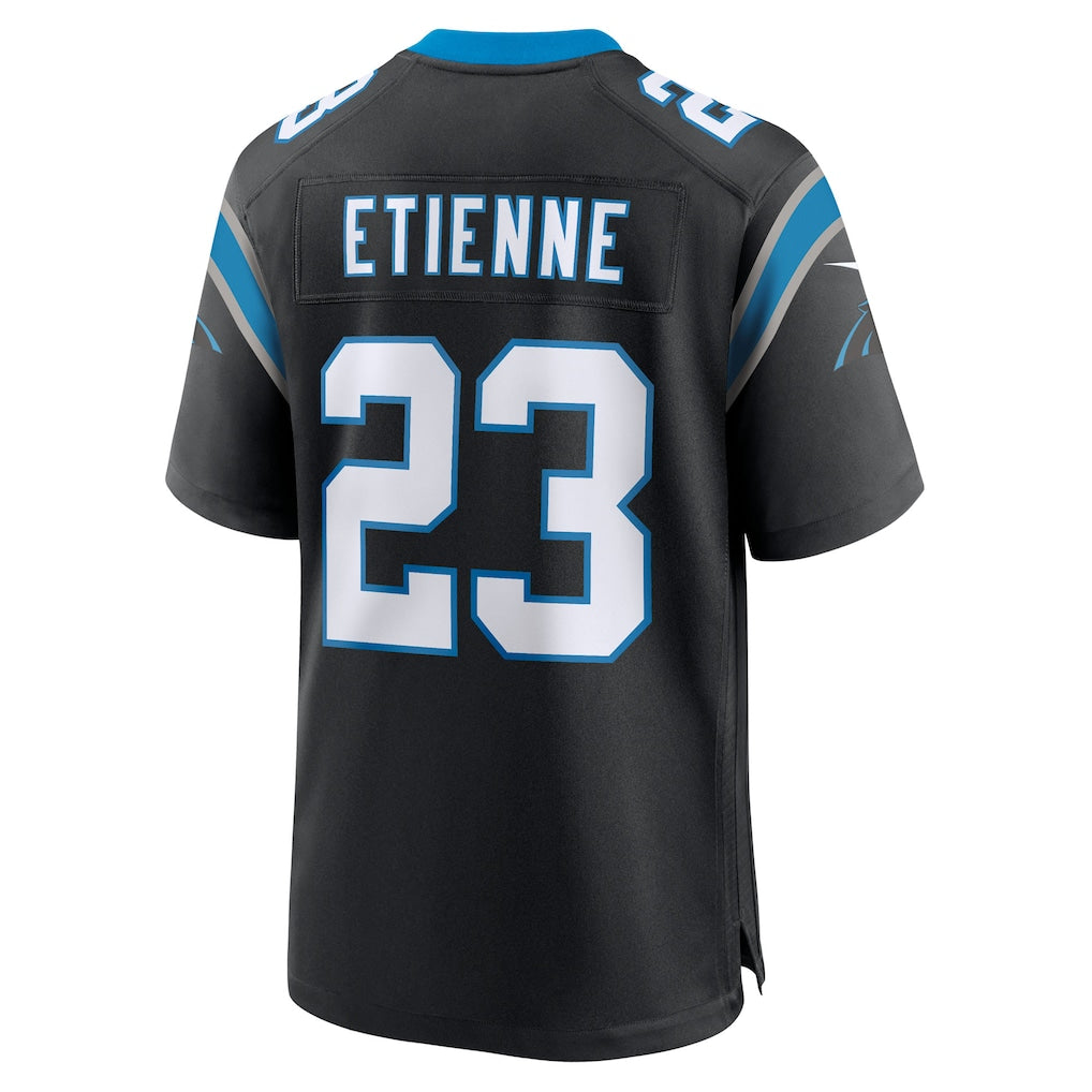 Punc C.Panthers #23 Trevor Etienne Black Team Game Jersey