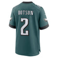 Punc P.Eagles #2 Jahan Dotson Midnight Green Team Game Jersey