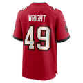 Punc TB.Buccaneers #49 Owen Wright Red Team Game Jersey