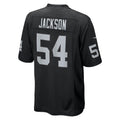 Punc LV.Raiders #54 Brennan Jackson Black Team Game Jersey